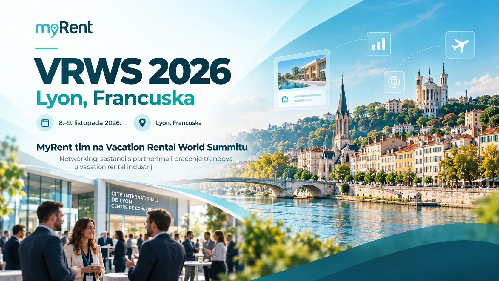 VRWS 2026 u Lyonu – MyRent na Vacation Rental World Summitu